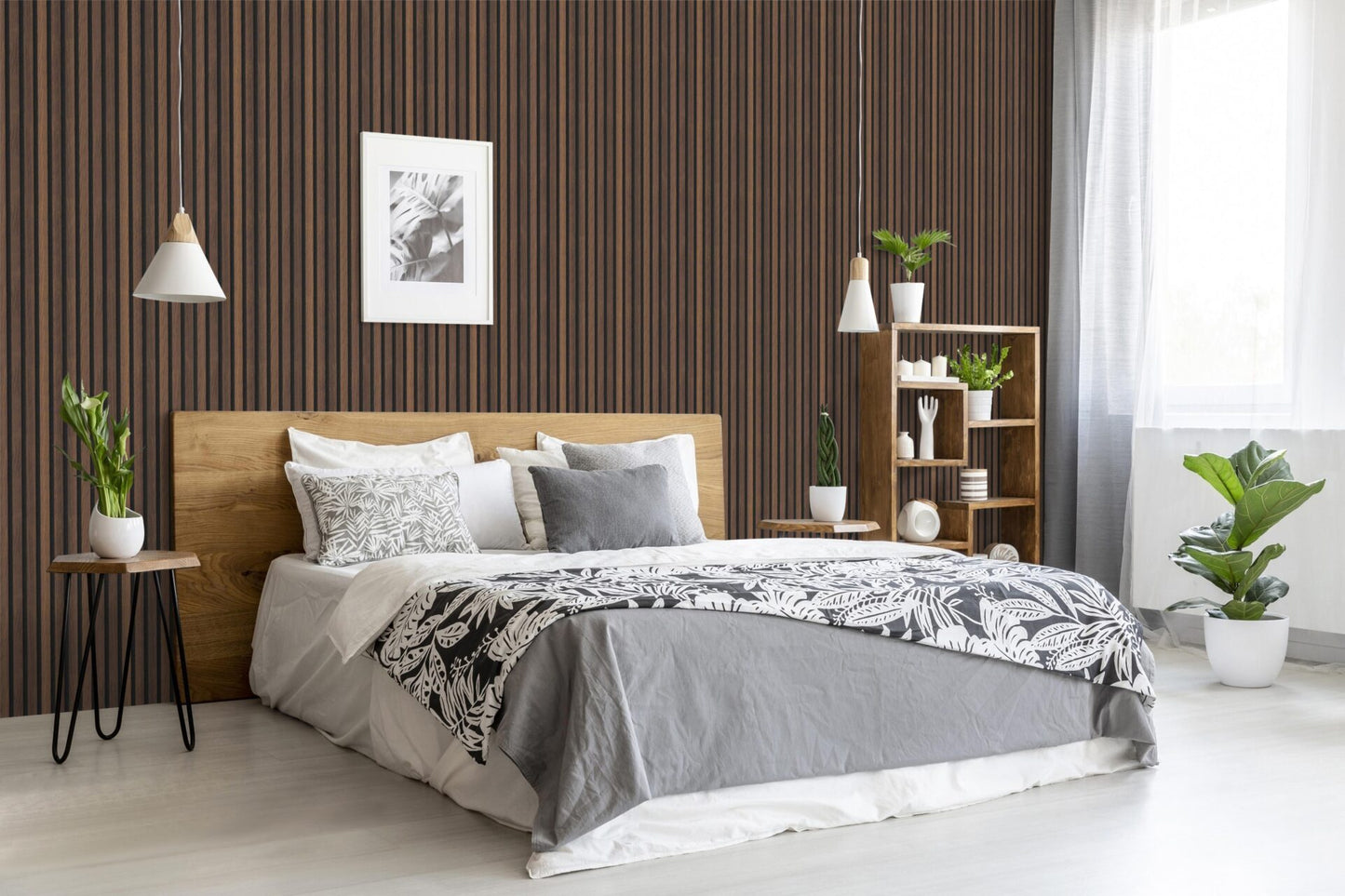 Dark Walnut Acoustic Wall Panel JM1114 MBW PVC83