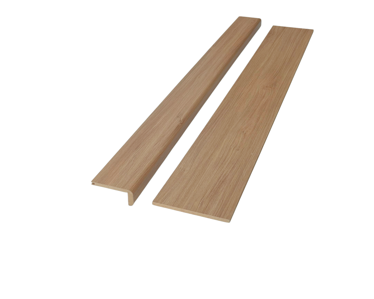 Light Oak Wood Grain Stair Nose & Riser Only - T&G Profile (Pack of 1)