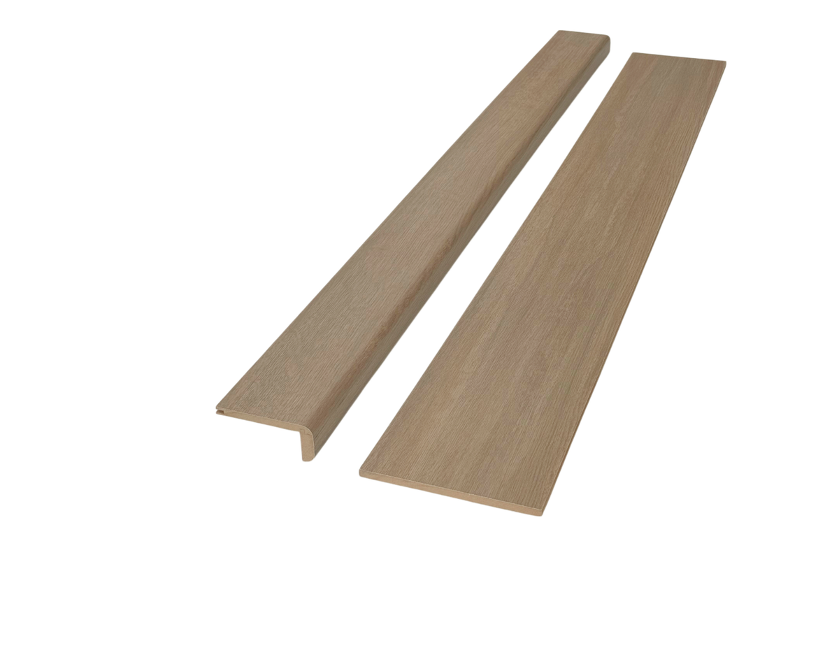 Roicha Oak Beige Wood Grain Stair Nose & Riser - T&G Profile (Pack of 1)