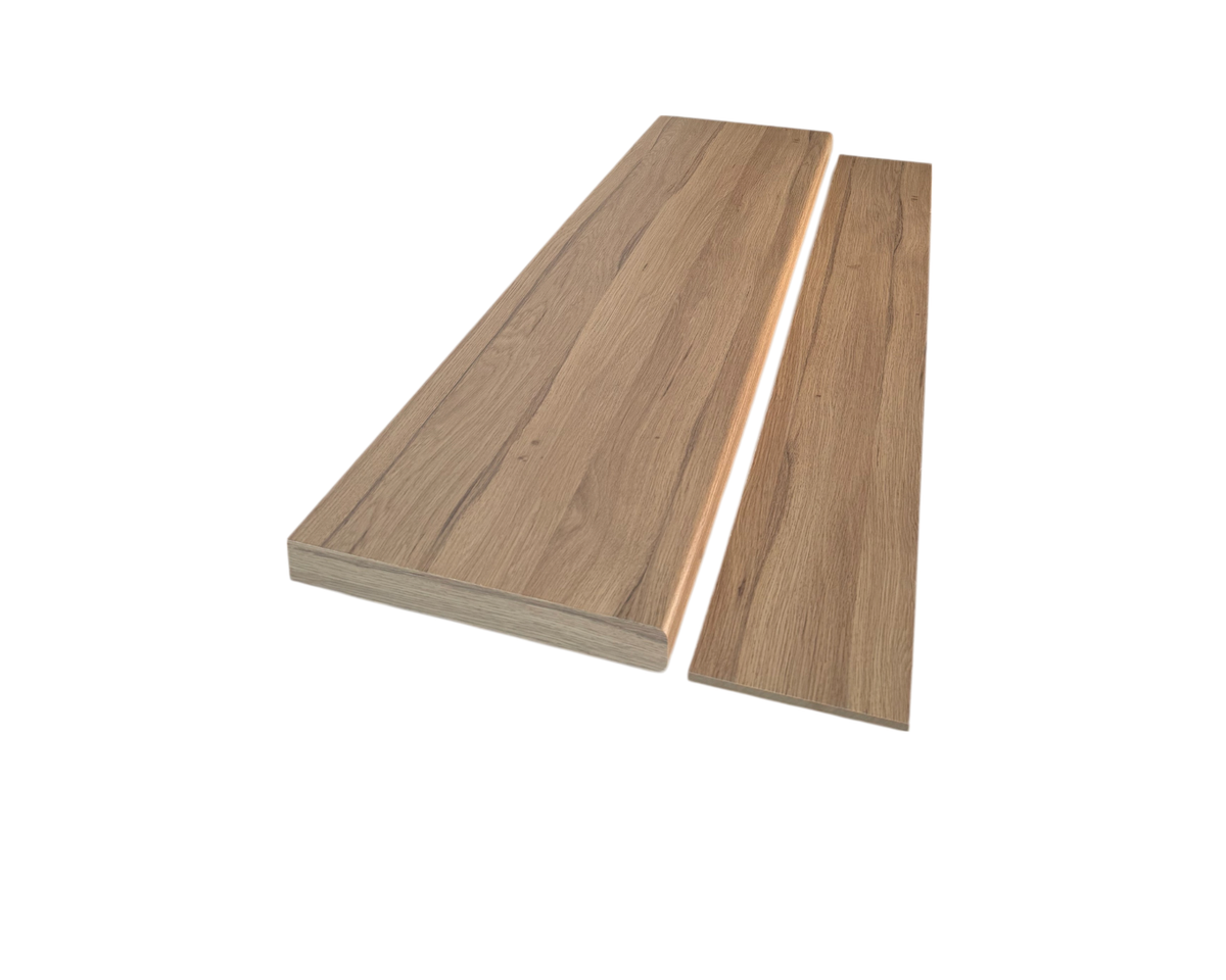 Wild Oak Wood Grain Bullnose Stair Tread & Riser (Pack of 1)