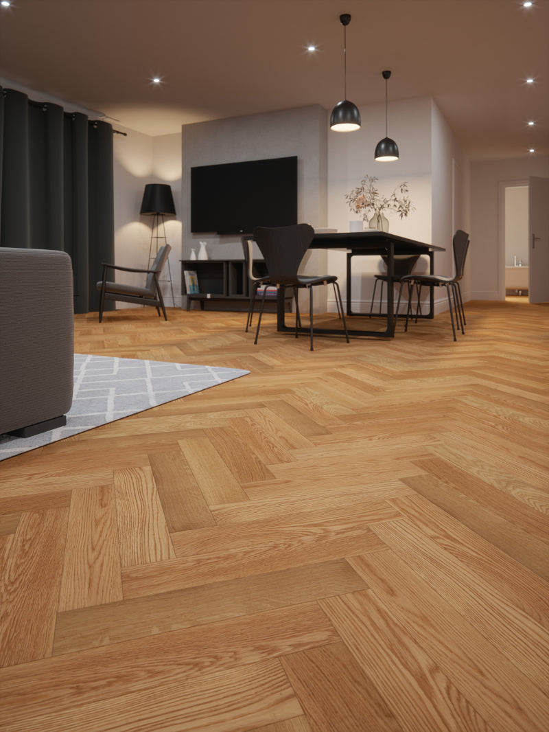 Mountain Rustic Oak Herringbone image 4