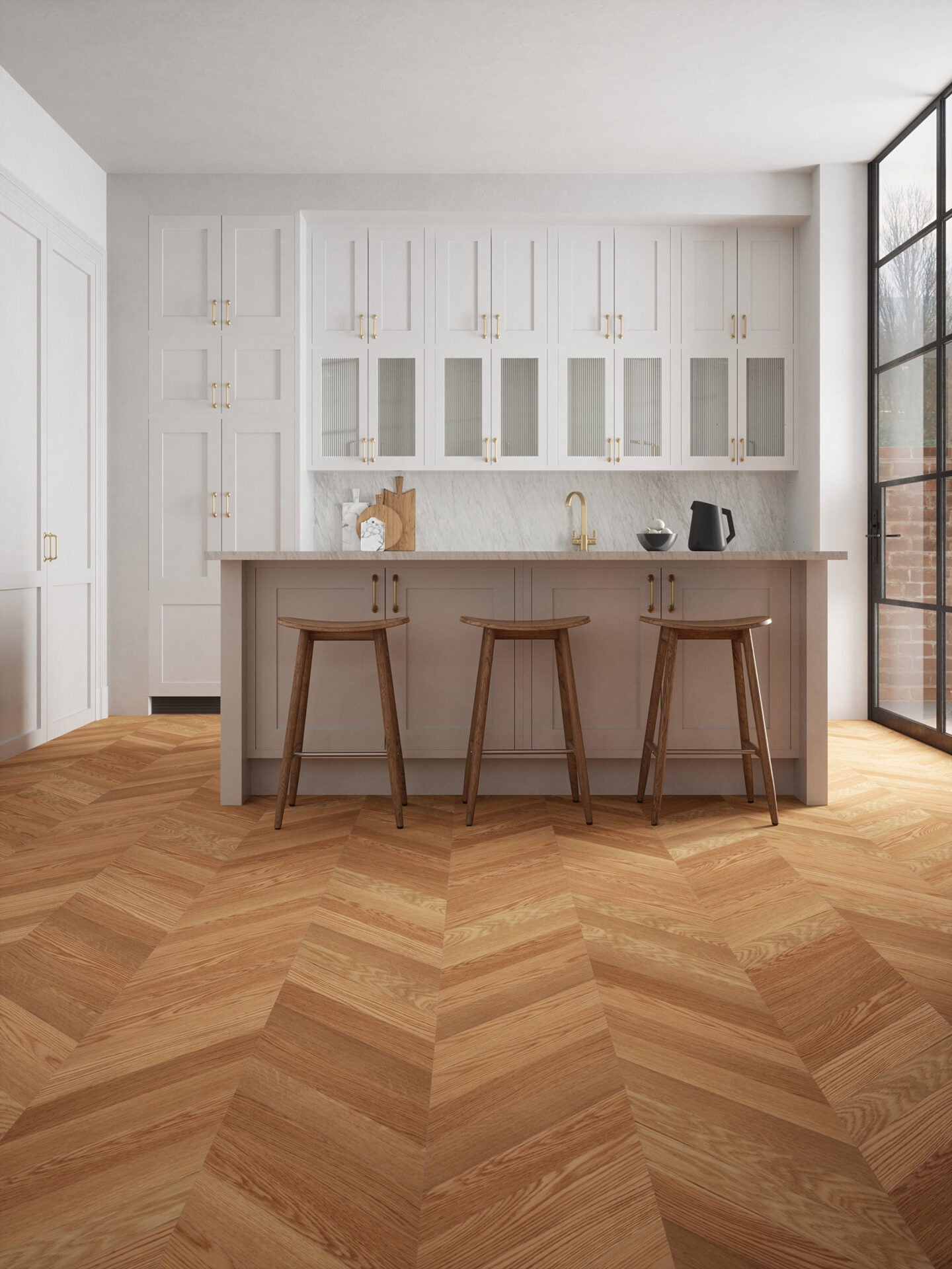 Mountain Rustic Oak Chevron image 1
