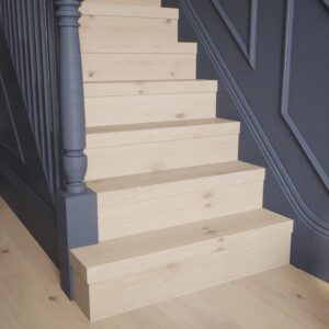 Mountain Chalk Bullnose Stair Tread Rustic Oak