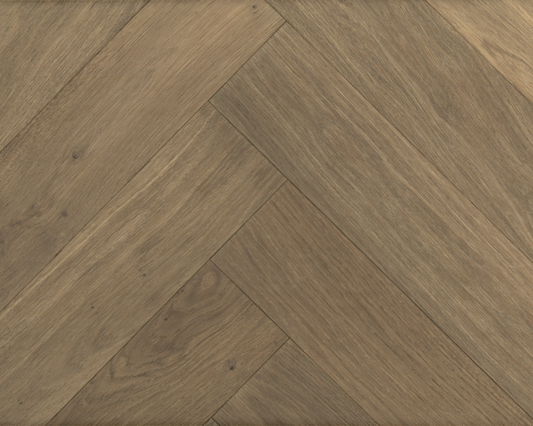 Highland Brushed Oak herringbone engineered wood flooring