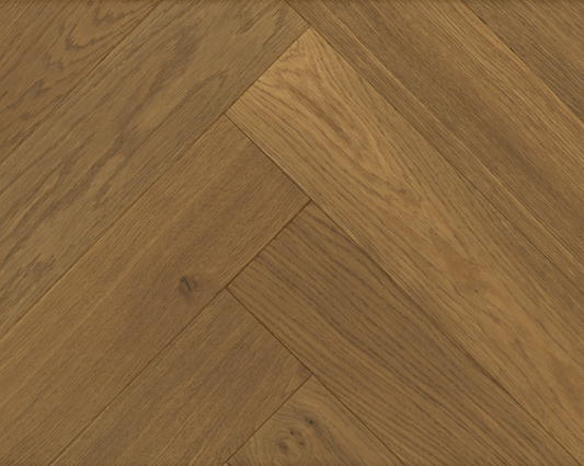 Copperfield Brushed Oak herringbone engineered wood flooring