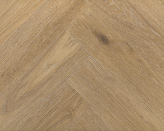 Harvest Brushed Oak herringbone engineered wood flooring