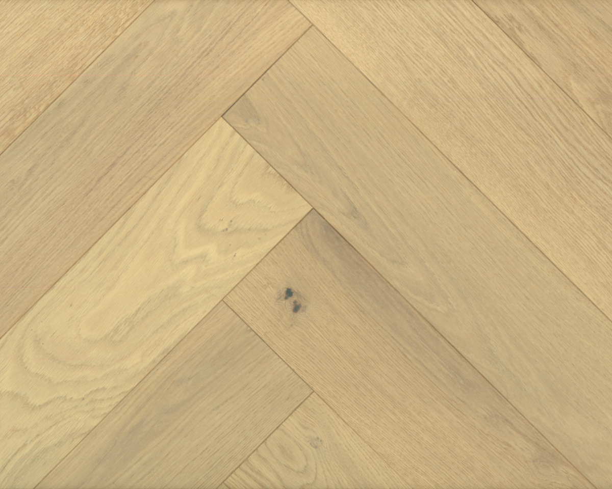 Golden Valley Brushed Oak herringbone engineered wood flooring