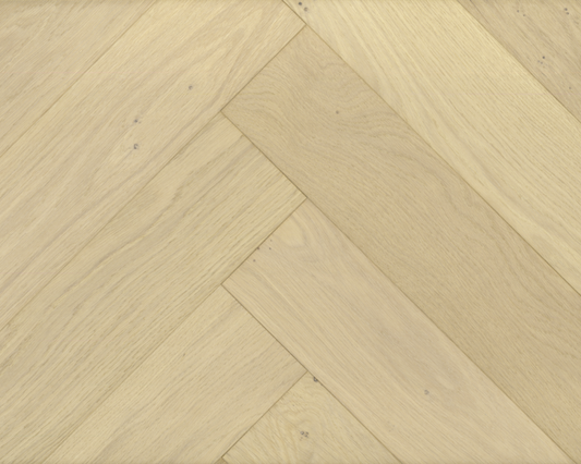 Riverstone Brushed Oak herringbone engineered wood flooring