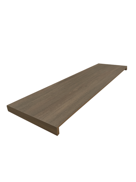 Milani Dark Oak Wood Grain Bullnose Stair Tread & Riser