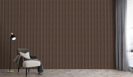 Dark Walnut Acoustic Wall Panel JM1114 MBW PVC83