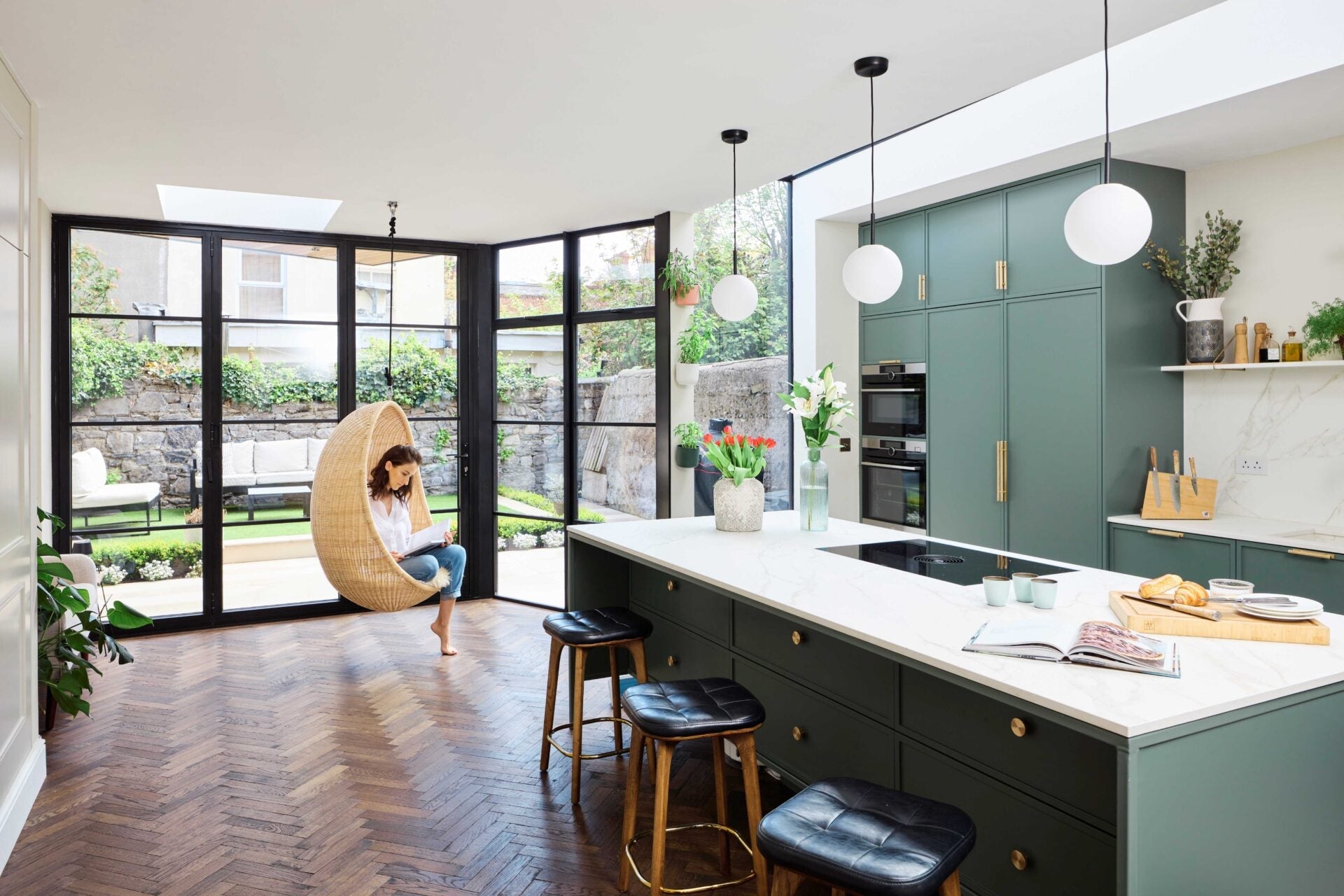 White Oak Tumbled Herringbone Double Smoked & Oiled image 3