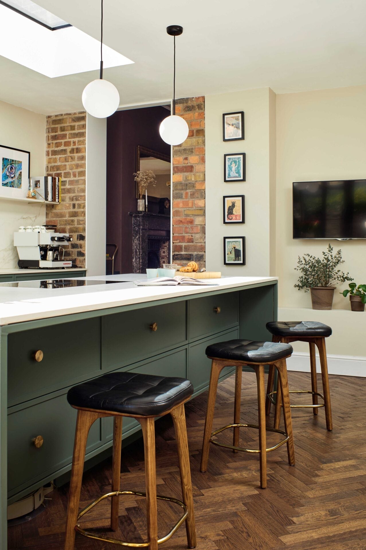 White Oak Tumbled Herringbone Double Smoked & Oiled image 1