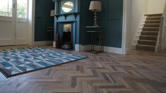 White Oak Tumbled Herringbone Double Smoked & White Oiled image 2