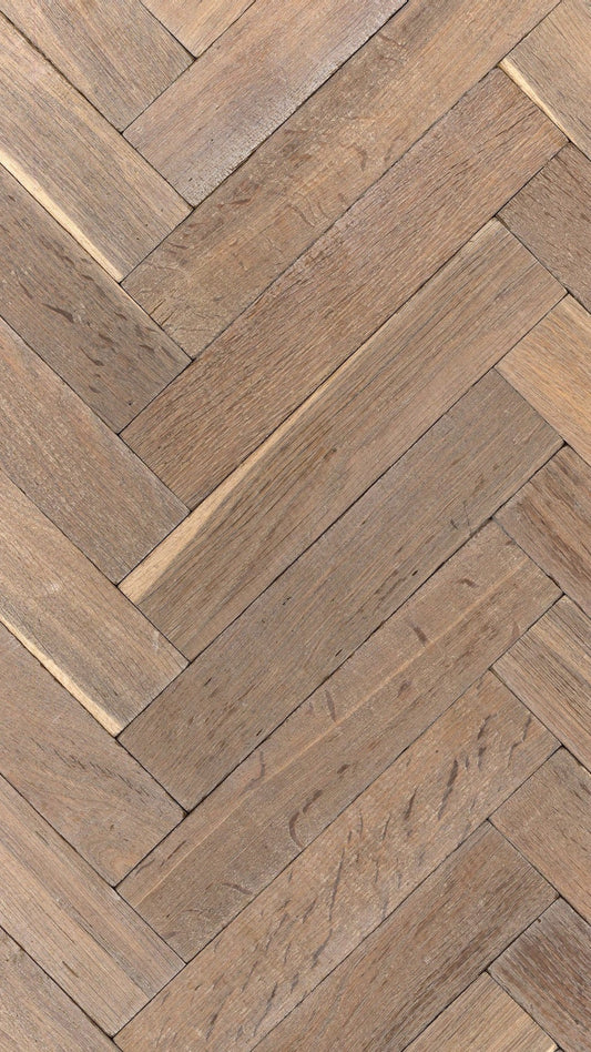 White Oak Tumbled Herringbone Double Smoked & White Oiled image 4