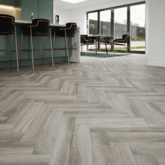 Platinum Grey Herringbone image 1