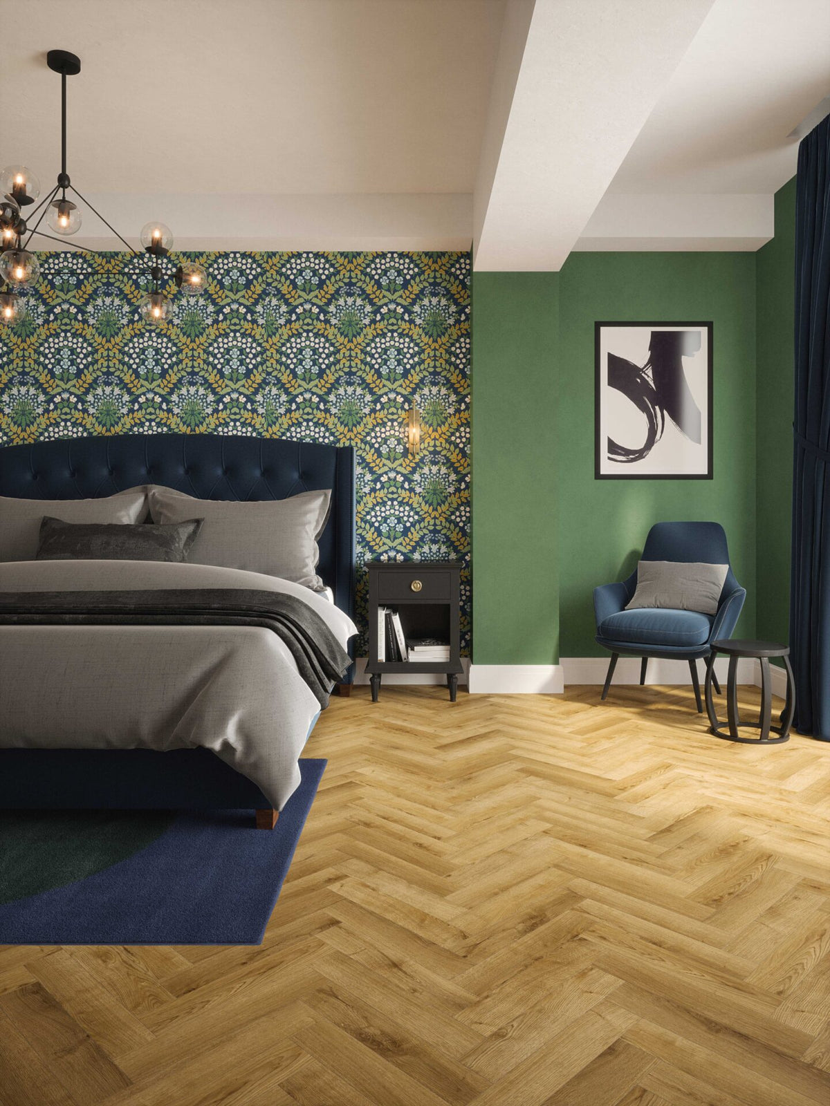 Stade Oak Herringbone Laminate Flooring 12mm AC5