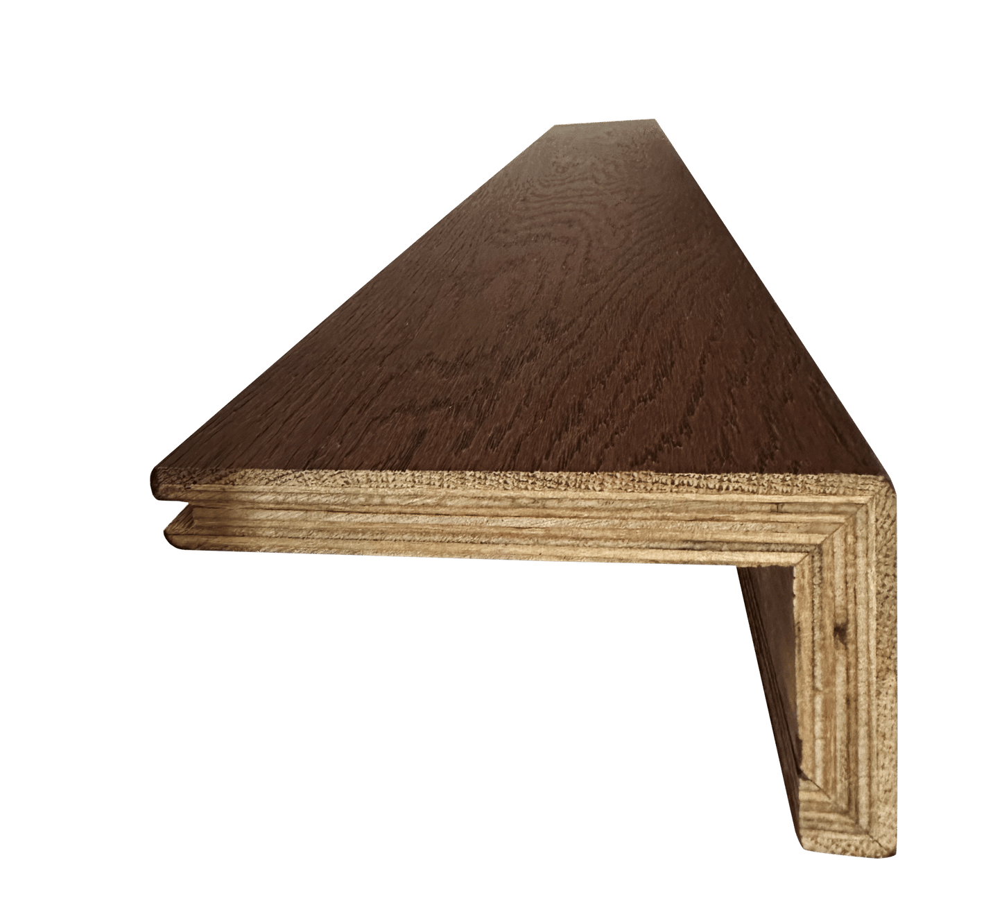Mountain Deep Smoked Stair Tread Rustic Oak detail