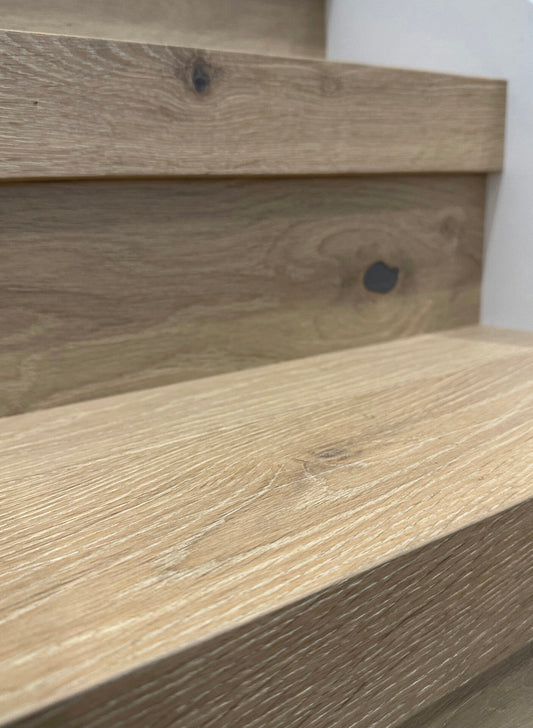 Mountain Mist stair treads on a staircase
