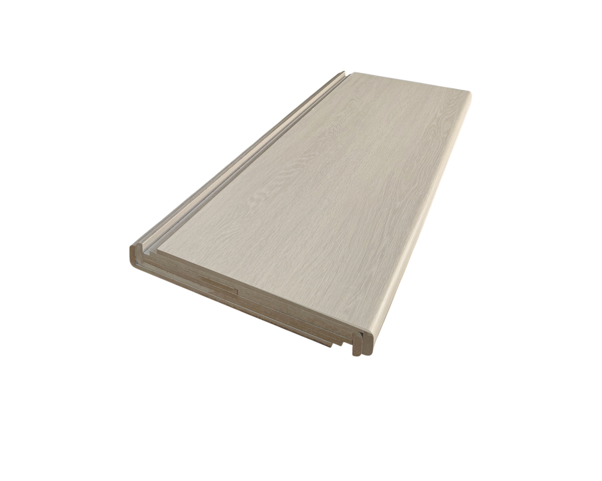 Lizzy Oak Grey Wood Grain Quattro Stair Treads & Risers (Pack of 4)
