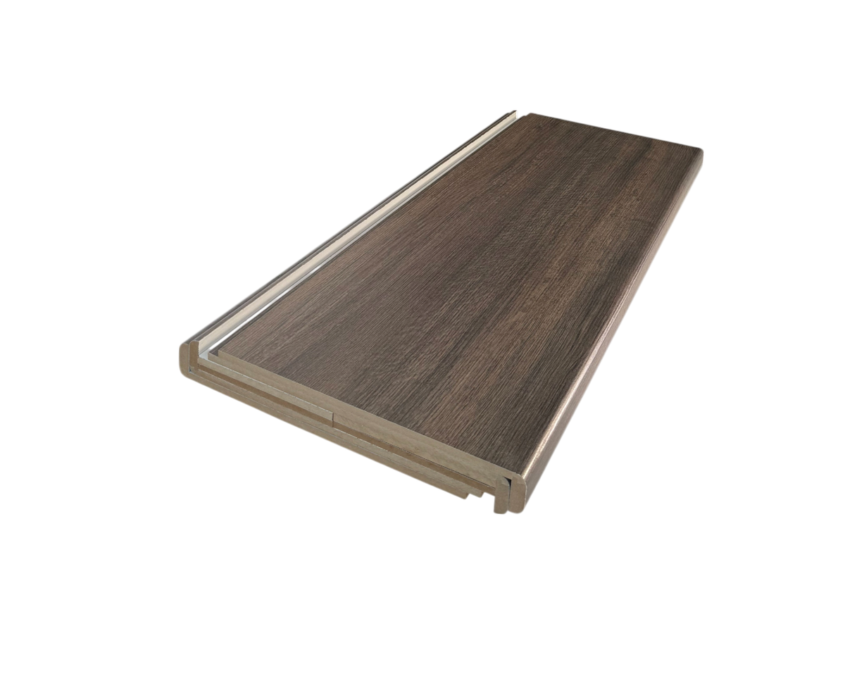 Milani Dark Oak Wood Grain Quattro Stair Treads & Risers (Pack of 4 WG