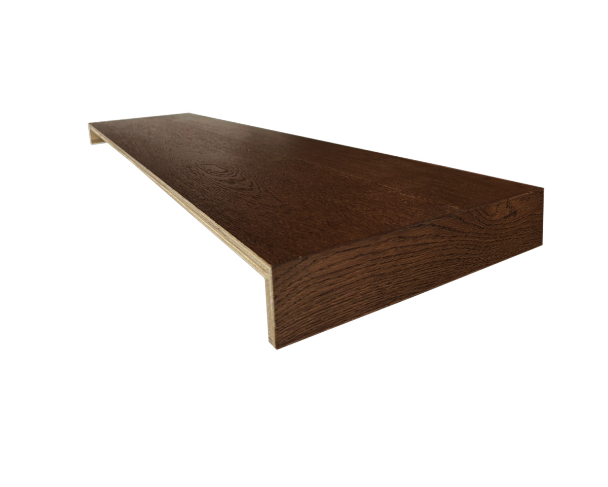 Mountain Deep Smoked Bullnose Stair Tread Rustic Oak