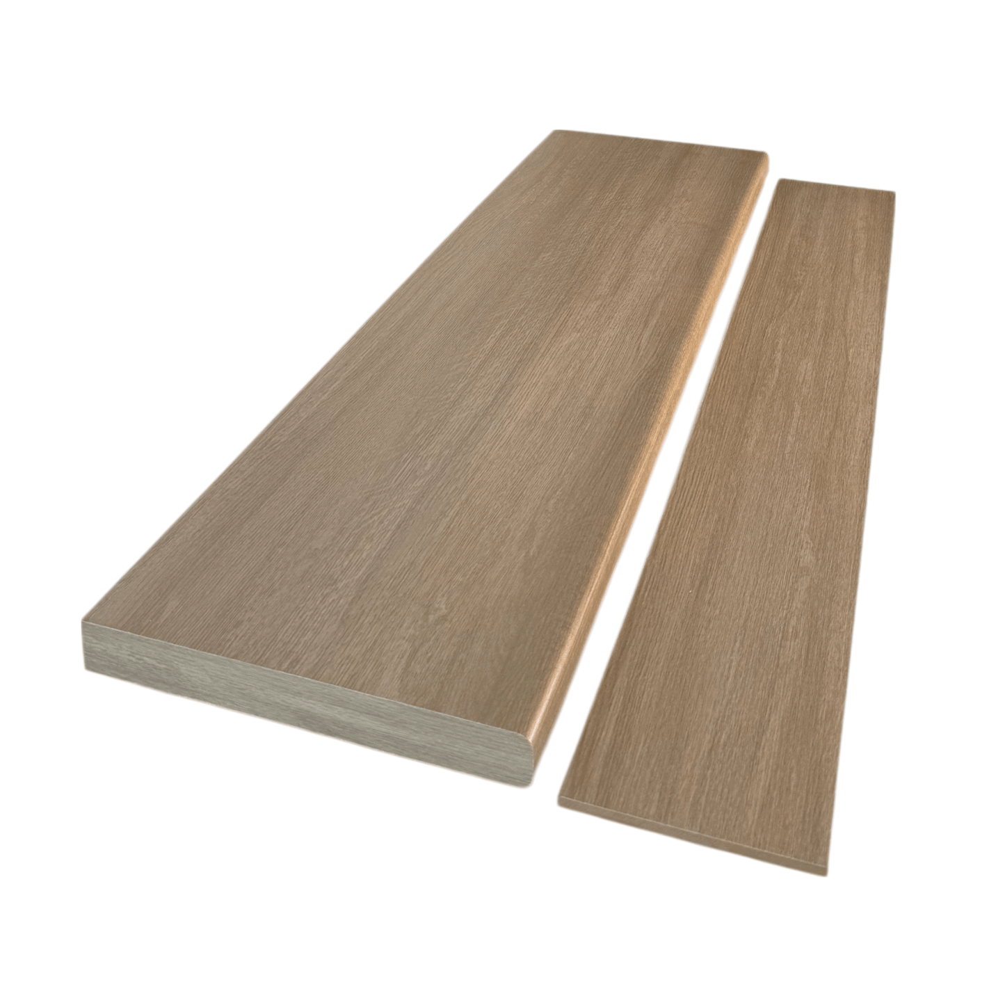 Roicha Oak Beige Wood Grain Bullnose Stair Tread & Riser