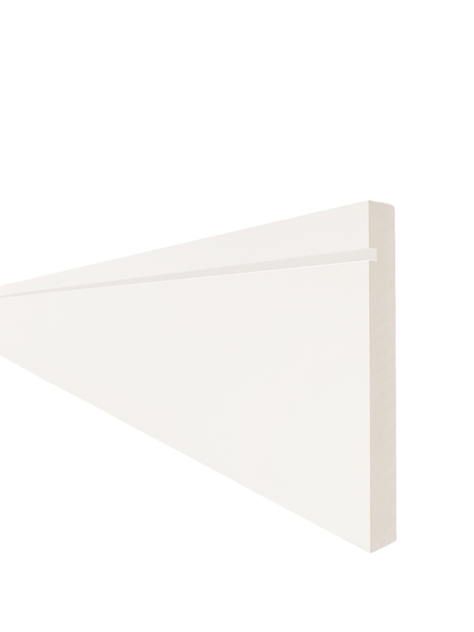 Shaker White Primed MDF Skirting 18x144x2400mm