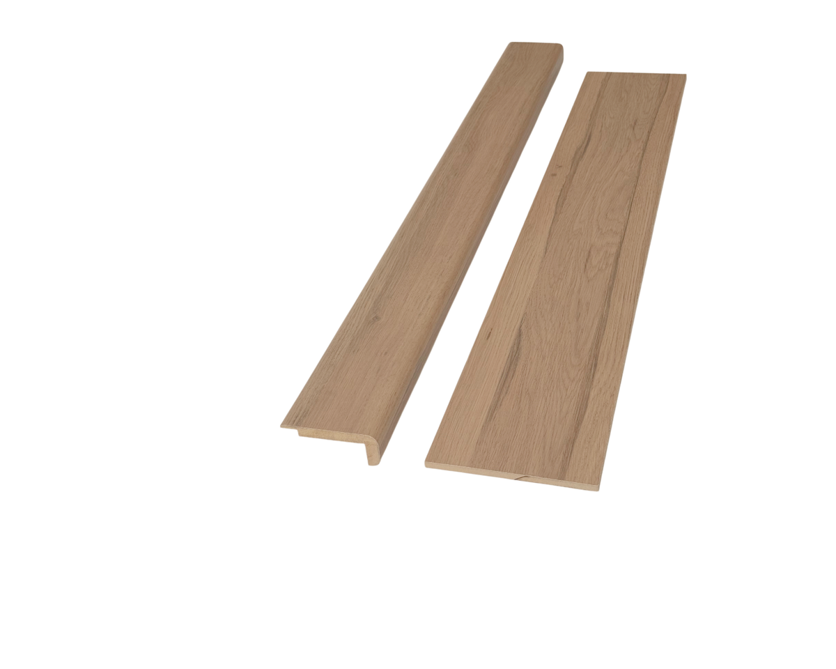 Wild Oak Wood Grain Top Step Transition Stair Nose & Riser (Pack of 1)