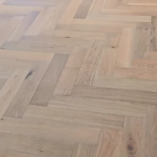 Mountain Trail Oak herringbone fitted by Kidd Flooring in Terenure, replacing vinyl tiles
