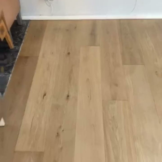 Tired oak floor sanded and lacquered by Kidd Flooring with Loba EasyPrime and 2K Duo