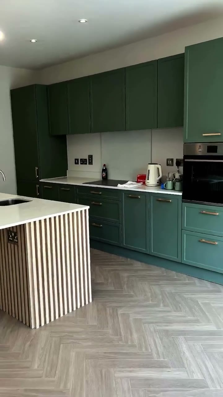 Tartas Oak herringbone laminate fitted by Kidd Flooring in a new build in Malahide
