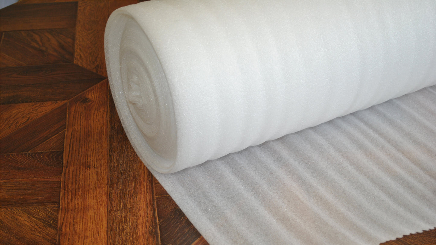 White Valu-Lay Underlay 25mx1m (25sqm Roll)
